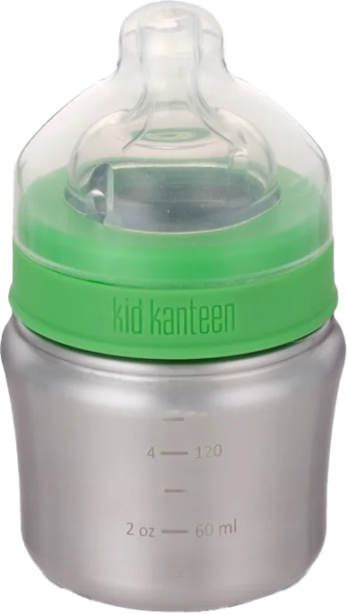 Klean Kanteen Baby Bottle 148 ml With Slow Flow Nipple Brushed Stainless  148 ml
