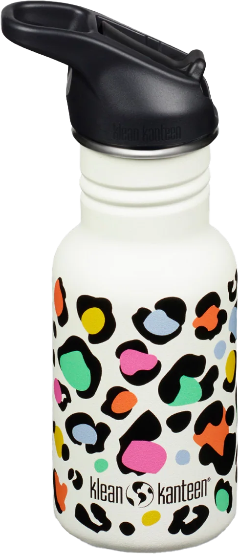 Klean Kanteen Kids' Classic Narrow 355ml (W/Flip Seal Sport) Leopard Print Flaskor 355 ml