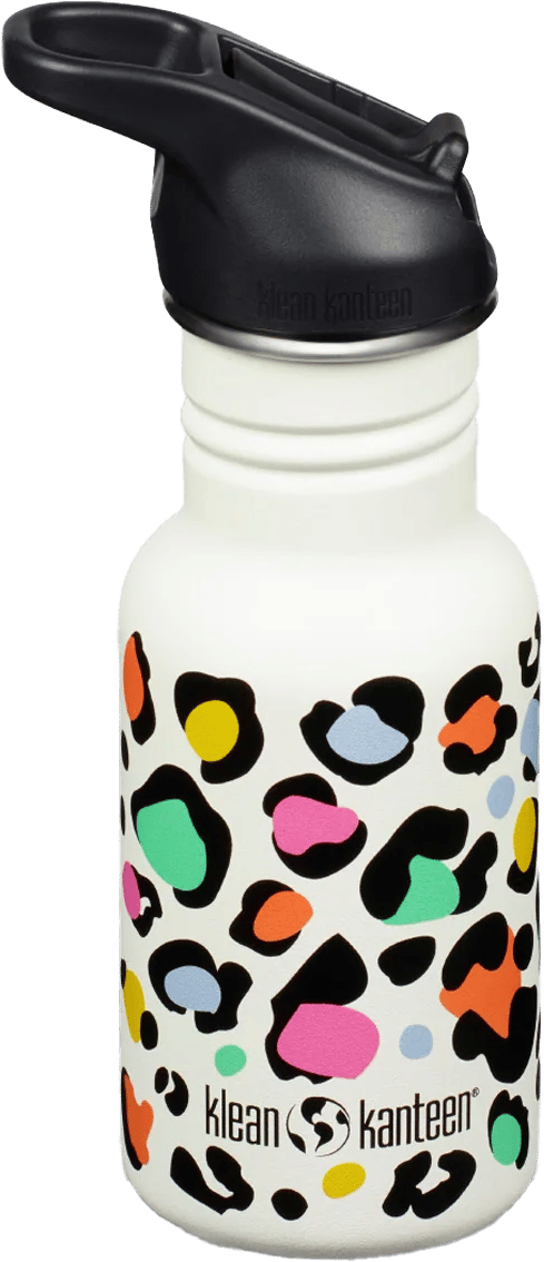 Klean Kanteen Kids' Classic Narrow 355ml (W/Flip Seal Sport) Leopard Print Klean Kanteen