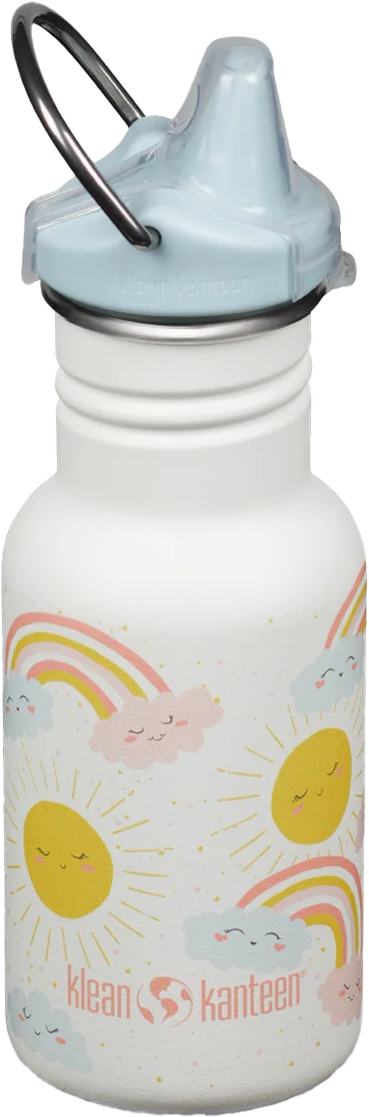 Klean Kanteen Kids' Classic Narrow 355ml (W/ Kid Sippy) Rainbows White Flaskor 355 ml