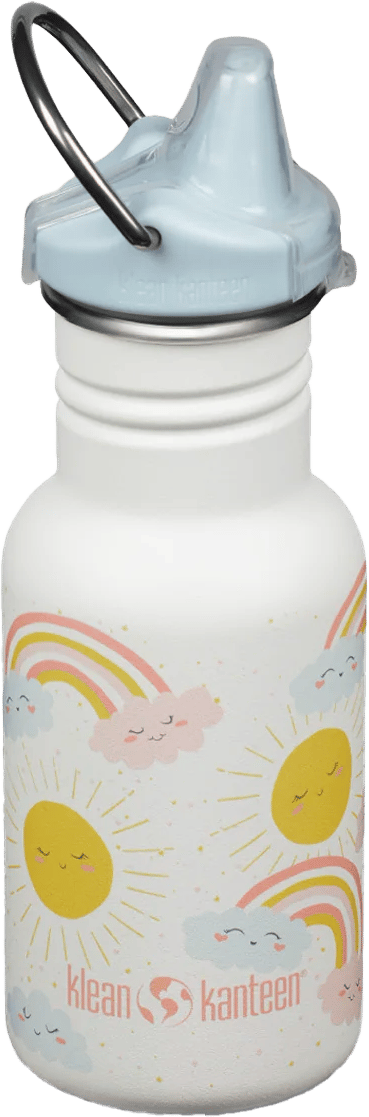 Klean Kanteen Kids' Classic Narrow 355ml (W/ Kid Sippy) Rainbows White
