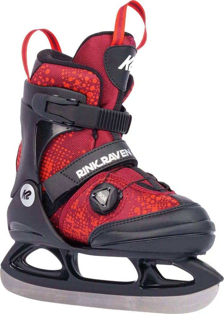 Kids' Rink Raven Ice BOA Black/Red K2 Sports