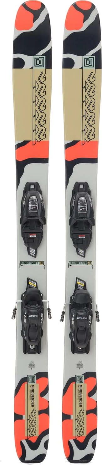 K2 Sports Juniors' Mindbender + FDT 4.5 Set Orange/Grey Laskettelusukset 129 cm