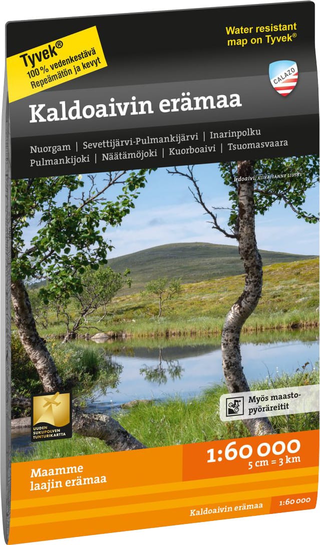 Calazo förlag Kaldoaivin erämaa 1:60 000 NoColour Calazo förlag