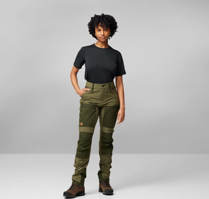 Fjällräven Women's Keb Agile Trousers Suede Brown-dark Olive Fjällräven