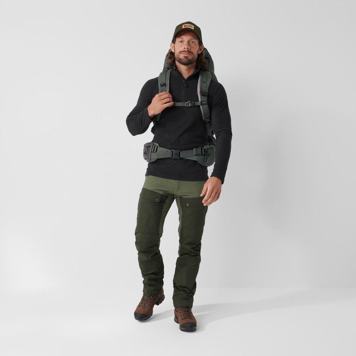 Fjällräven Men's Keb Gaiter Trousers Long Black/Stone Grey