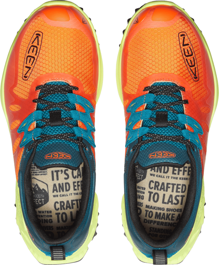 Keen Men's Zionic Waterproof Shoe Scarlet Ibis-Fjord Blue Keen
