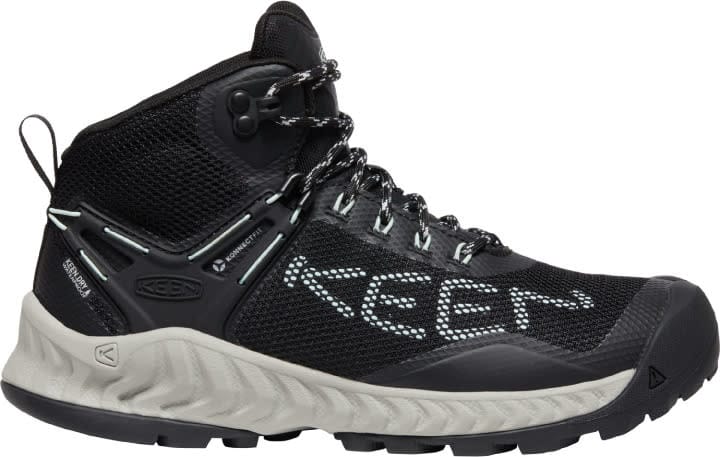 Keen Women's Nxis Evo Mid Waterproof Black-Blue Glass Keen