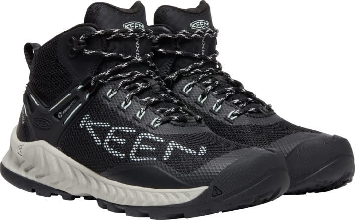 Keen Women's Nxis Evo Mid Waterproof Black-Blue Glass Keen