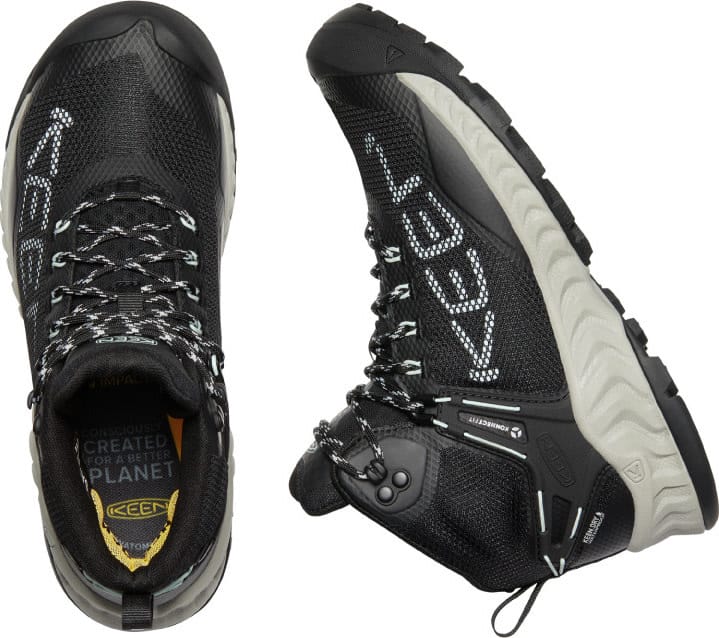 Keen Women's Nxis Evo Mid Waterproof Black-Blue Glass Keen