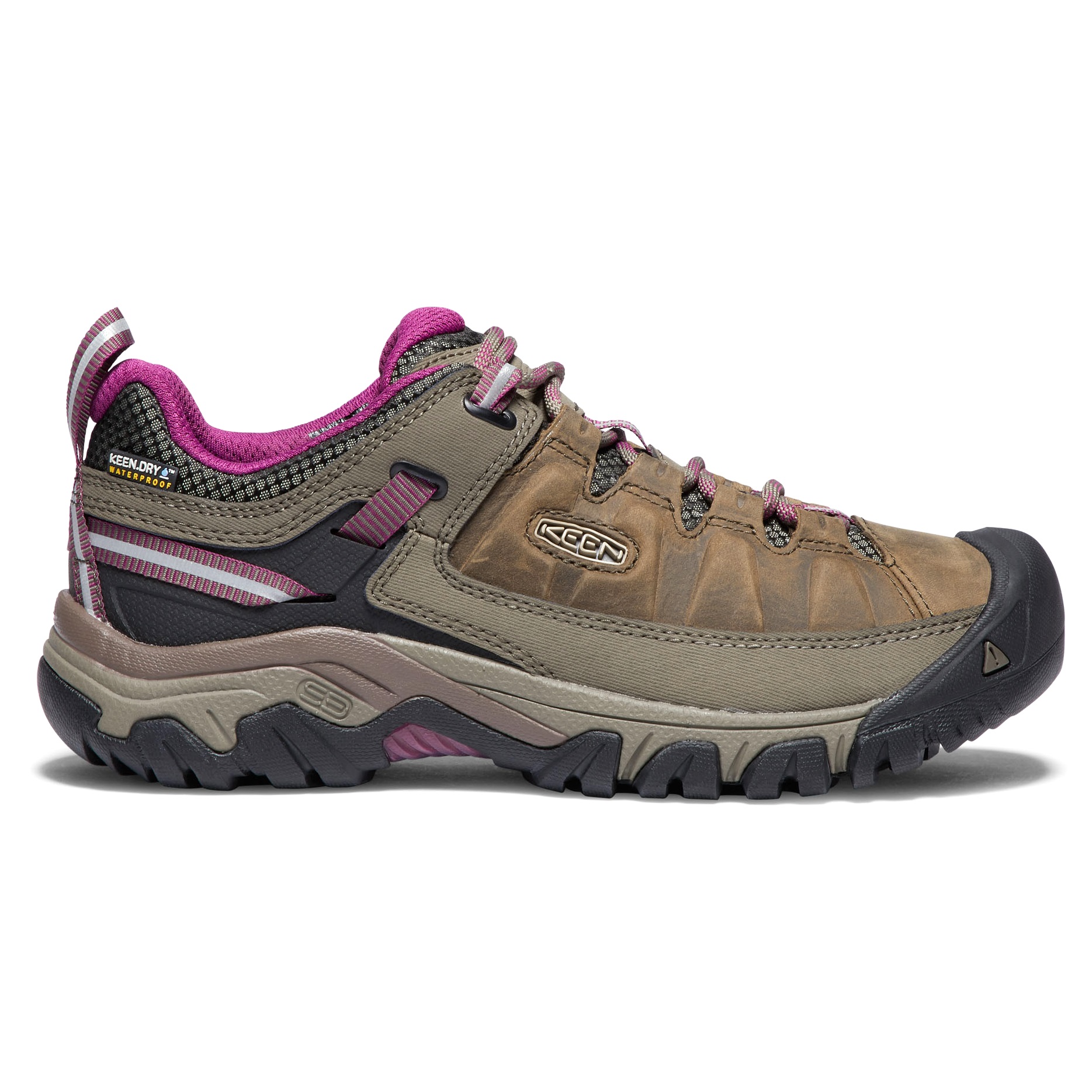 Keen Women's Targhee III Waterproof Hiking Shoes Weiss/Boysenberry 42, Weiss/Boysenberry
