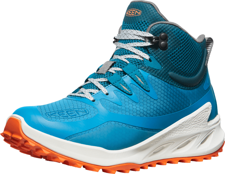 Keen Women's Zionic Mid Waterproof Boot Fjord Blue-Tangerine Keen