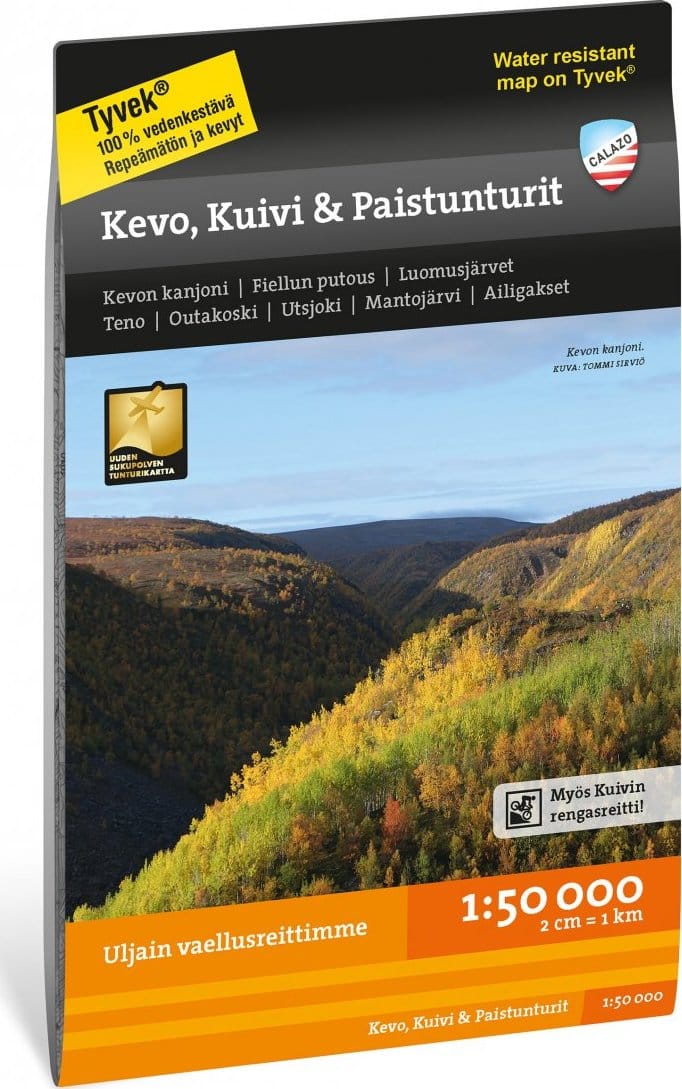 Calazo förlag Kevo, Kuivi & Paistunturit 1:50000 Multi Calazo förlag