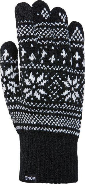 Kombi Unisex Nordic Jacquard Gloves Black Kombi
