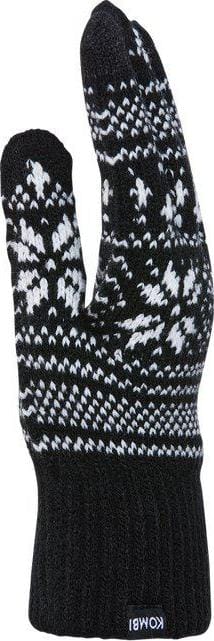 Kombi Unisex Nordic Jacquard Gloves Black Kombi