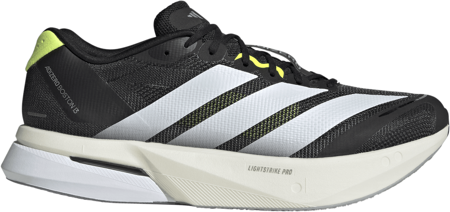 Adidas Men's Adizero Boston 13 Core Black/FTWR White/Solar Yellow