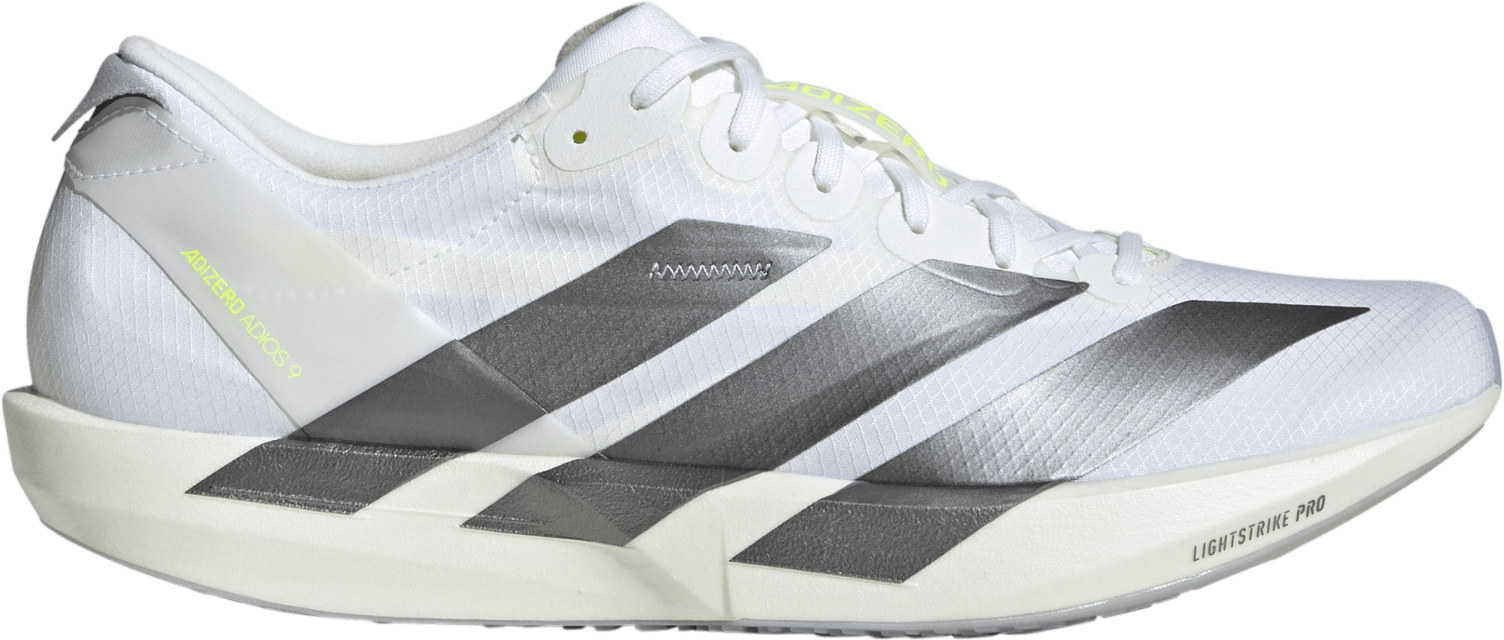 Adidas Men's Adizero Adios 9 FTWR White/Iron Metal/Solar Yellow