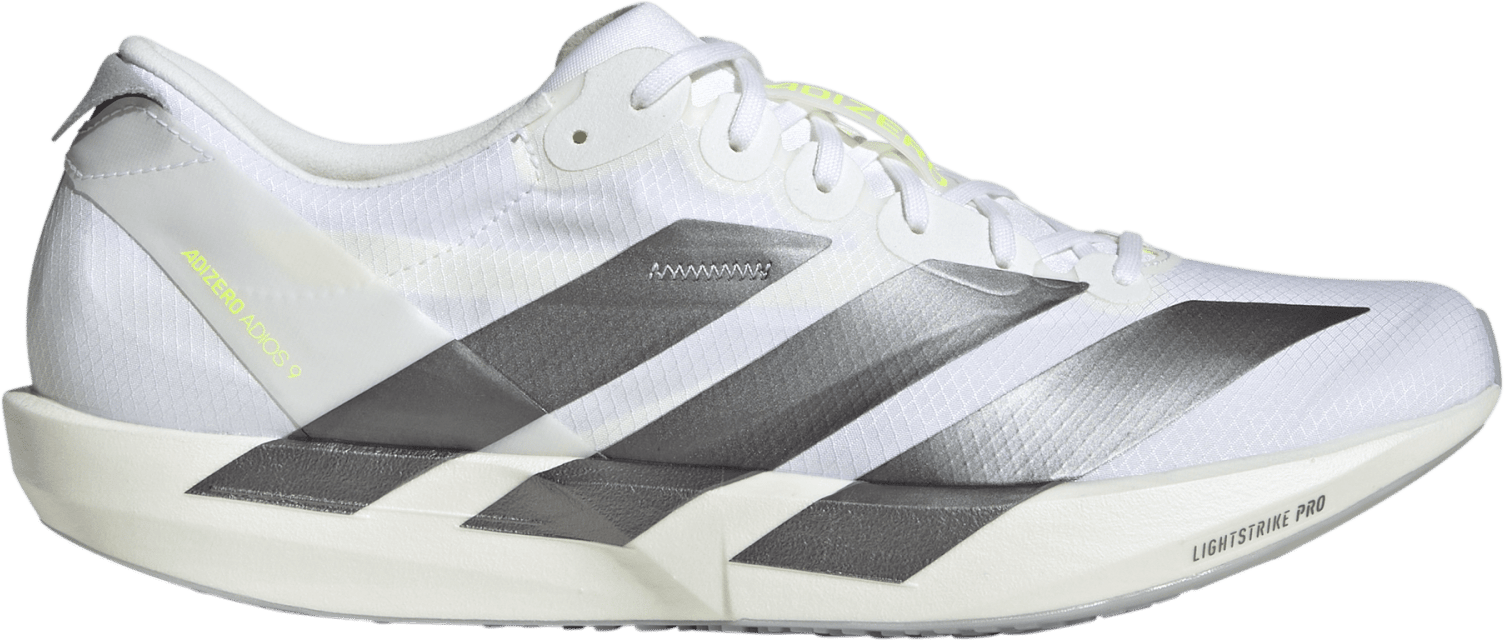 Adidas Men's Adizero Adios 9 FTWR White/Iron Metal/Solar Yellow