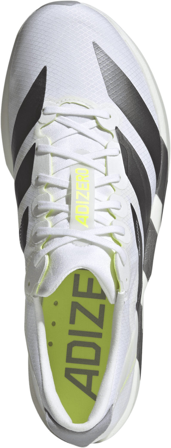 Adidas Men's Adizero Adios 9 FTWR White/Iron Metal/Solar Yellow Adidas
