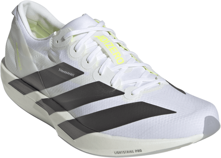 Adidas Men's Adizero Adios 9 FTWR White/Iron Metal/Solar Yellow Adidas