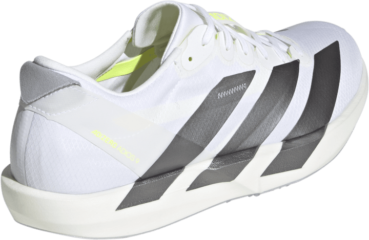 Adidas Men's Adizero Adios 9 FTWR White/Iron Metal/Solar Yellow Adidas