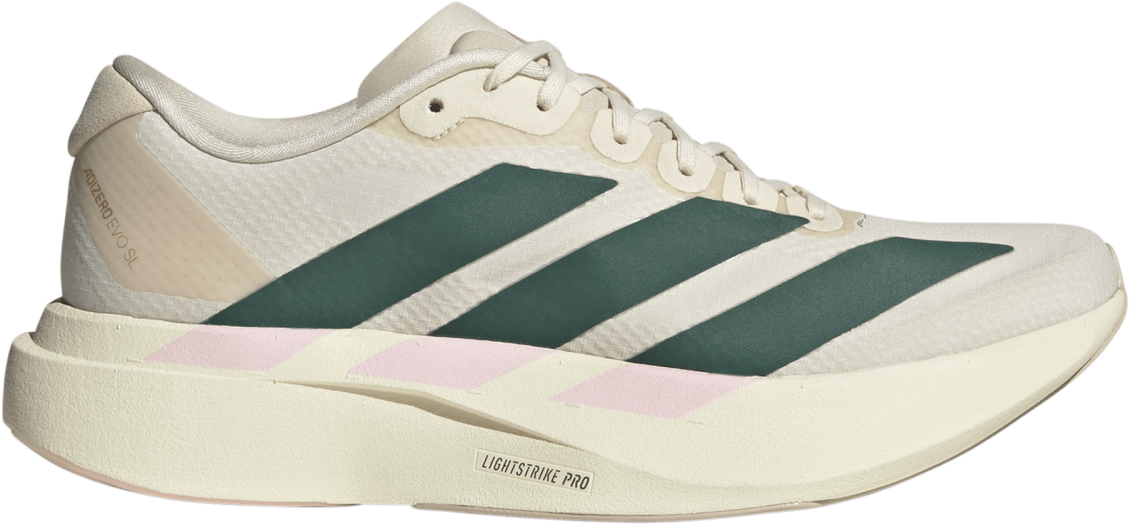 Adidas Women's Adizero Evo Sl Woven Wonder White / Collegiate Green / Clear Pink