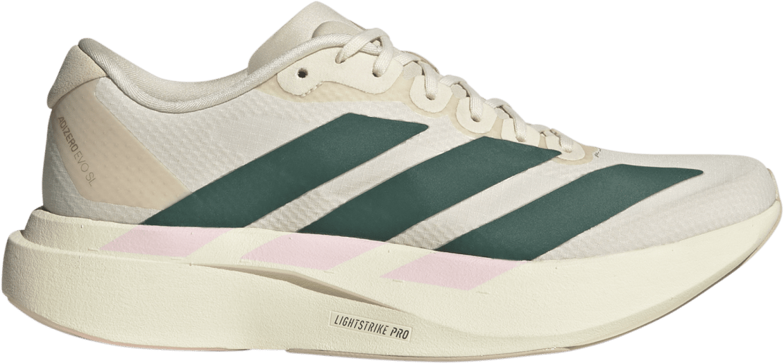 Adidas Women's Adizero Evo Sl Woven Wonder White / Collegiate Green / Clear Pink