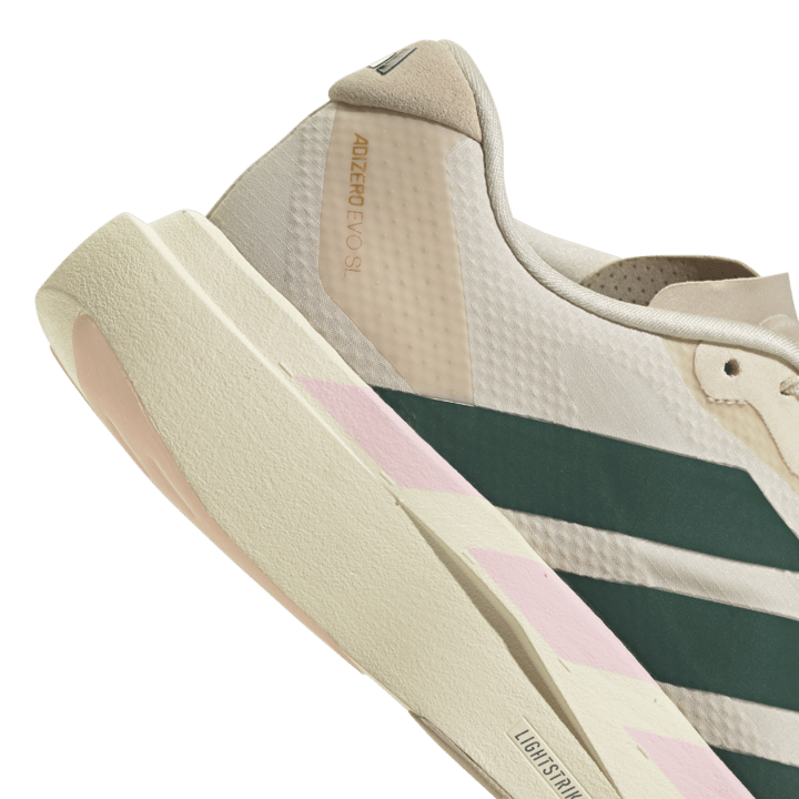 Adidas Women's Adizero Evo Sl Woven Wonder White / Collegiate Green / Clear Pink Adidas