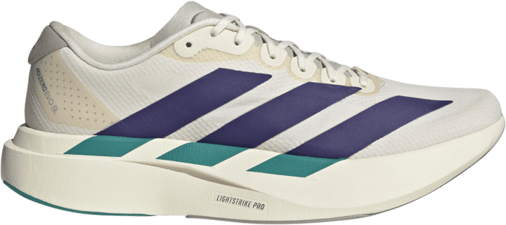 Adidas Men's Adizero Evo SL Wonder white/Collegiate purple/Equipment Green Adidas