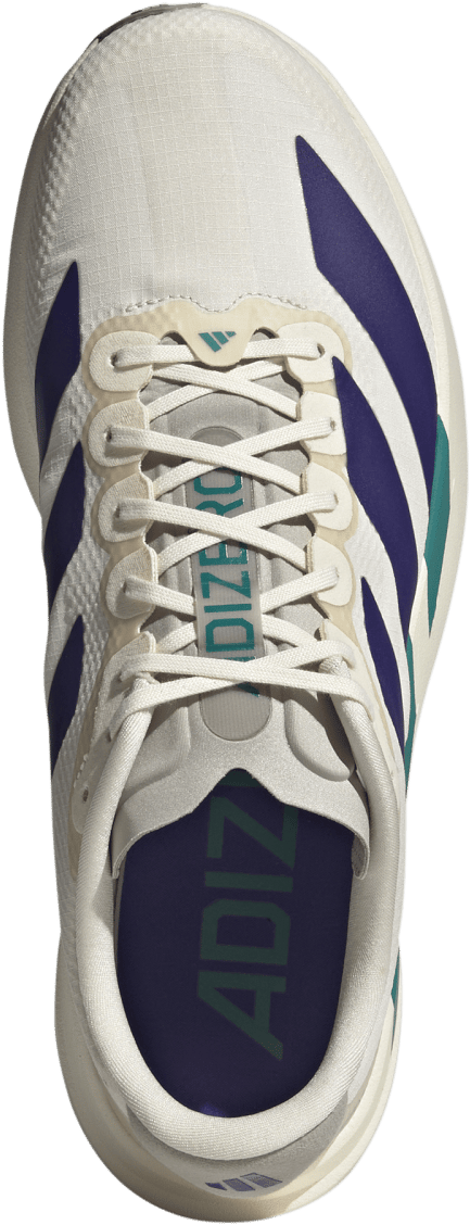 Adidas Men's Adizero Evo SL Wonder white/Collegiate purple/Equipment Green Adidas
