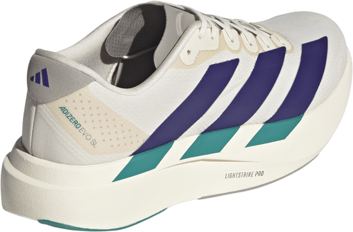 Adidas Men's Adizero Evo SL Wonder white/Collegiate purple/Equipment Green Adidas