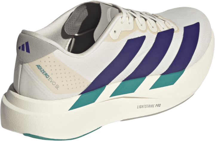 Adidas Men's Adizero Evo SL Wonder white/Collegiate purple/Equipment Green Adidas
