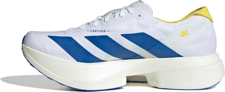 Adidas Men's Adizero Adios Pro 4 Cloud white/Blue/Yellow Adidas