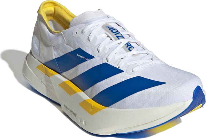 Adidas Men's Adizero Adios Pro 4 Cloud white/Blue/Yellow Adidas