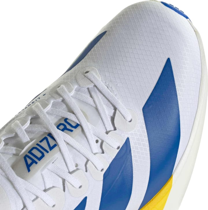Adidas Men's Adizero Adios Pro 4 Cloud white/Blue/Yellow Adidas