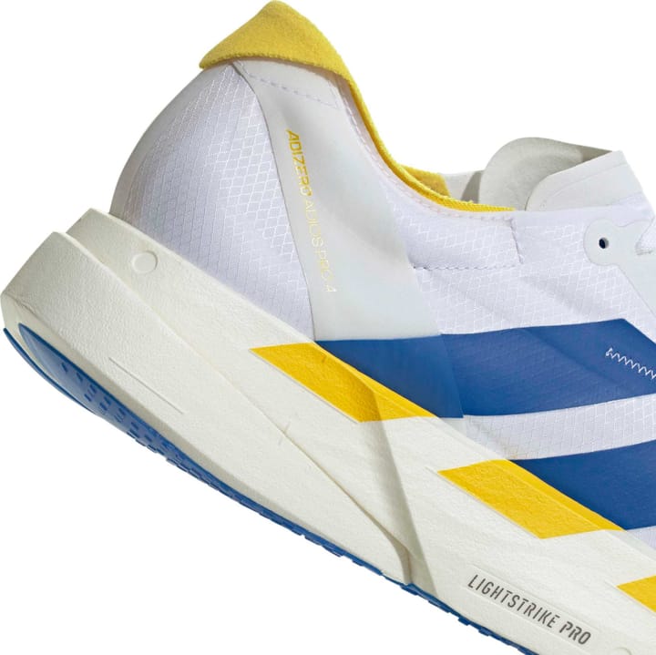 Adidas Men's Adizero Adios Pro 4 Cloud white/Blue/Yellow Adidas