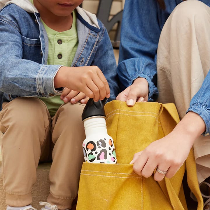 Klean Kanteen Kids' Classic Narrow 355ml (W/Flip Seal Sport) Leopard Print Klean Kanteen