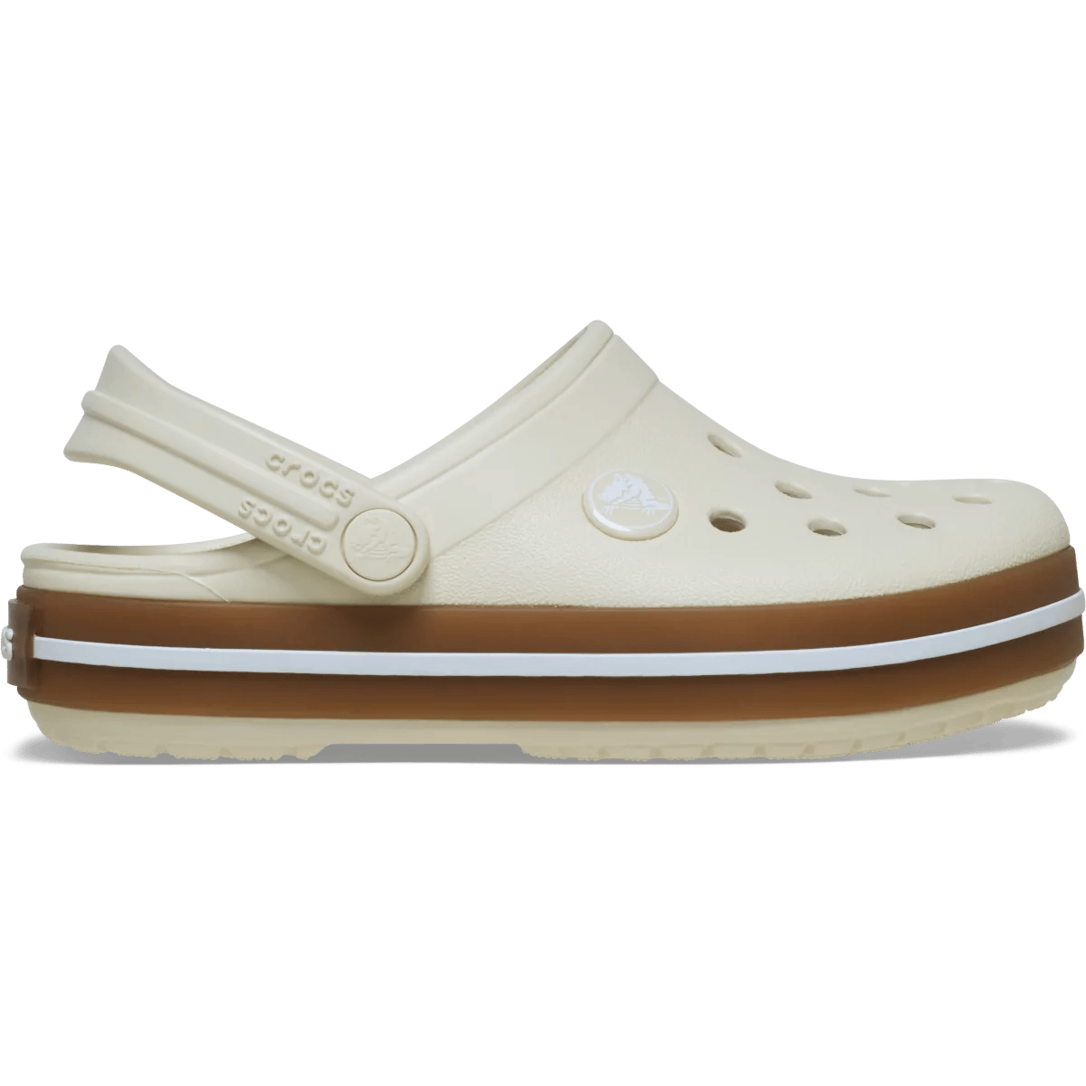 Crocs Kids' Crocband Gum Clog Summit White