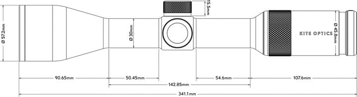 Kite Optics Kite B6 2-12x50i Kikkertsikte Med Opplyst Retikkel Kite Optics