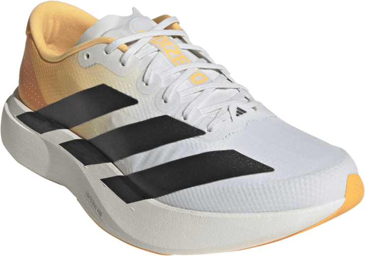 Adidas Men's Adizero Evo SL Crystal white/Lucid Tangerine/Iron met. Adidas