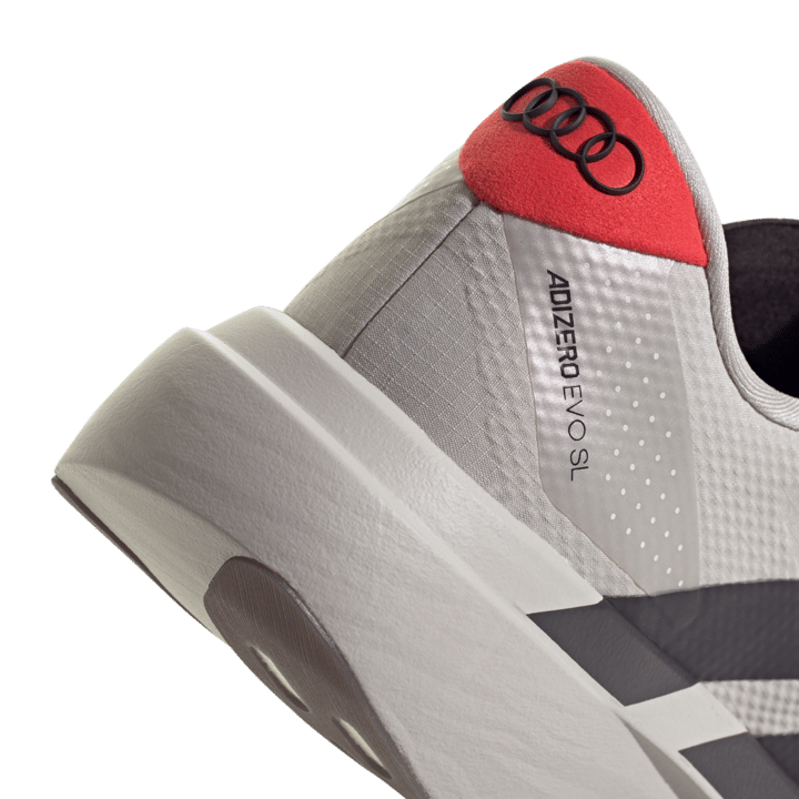 Adidas Men's Adizero EVO SL Woven Audi Revolut F1 Team Shoes Chalk Pearl/Utility Black/Hi-Res Red Adidas