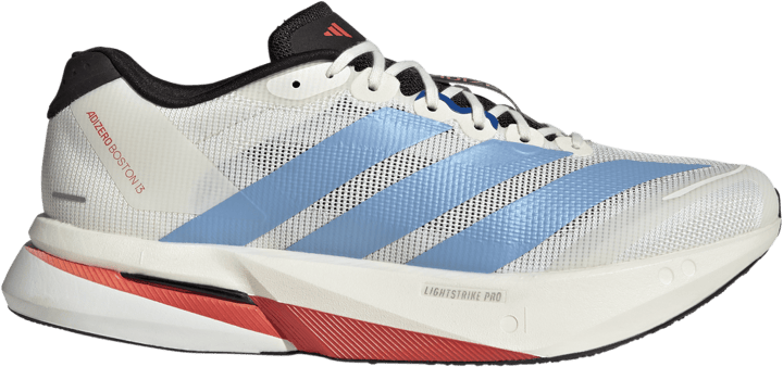 Adidas Men's Adizero Boston 13 Off White/Light Blue/Gold Metal Adidas