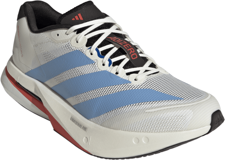 Adidas Men's Adizero Boston 13 Off White/Light Blue/Gold Metal Adidas
