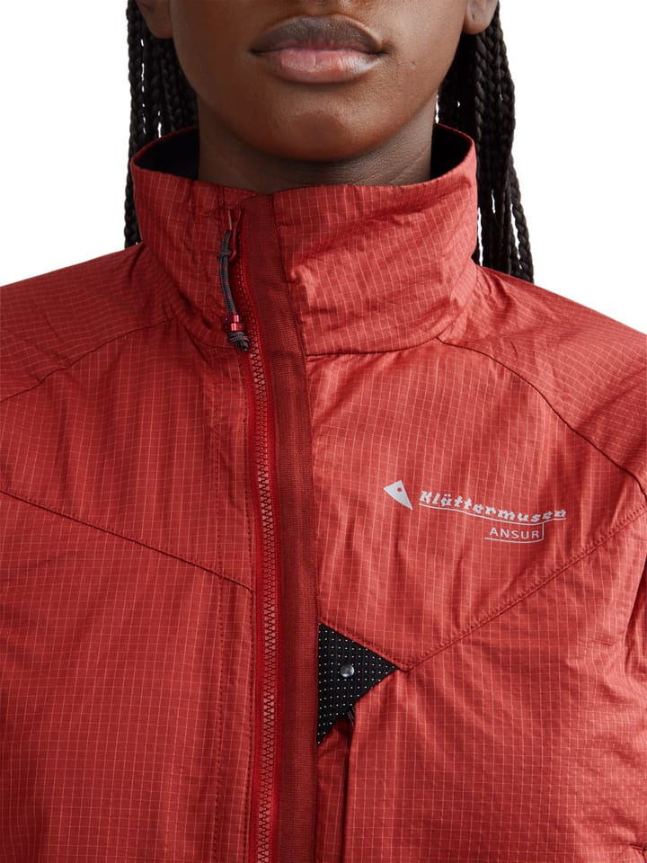 Ansur Wind Jacket Women's Rose Red Klättermusen