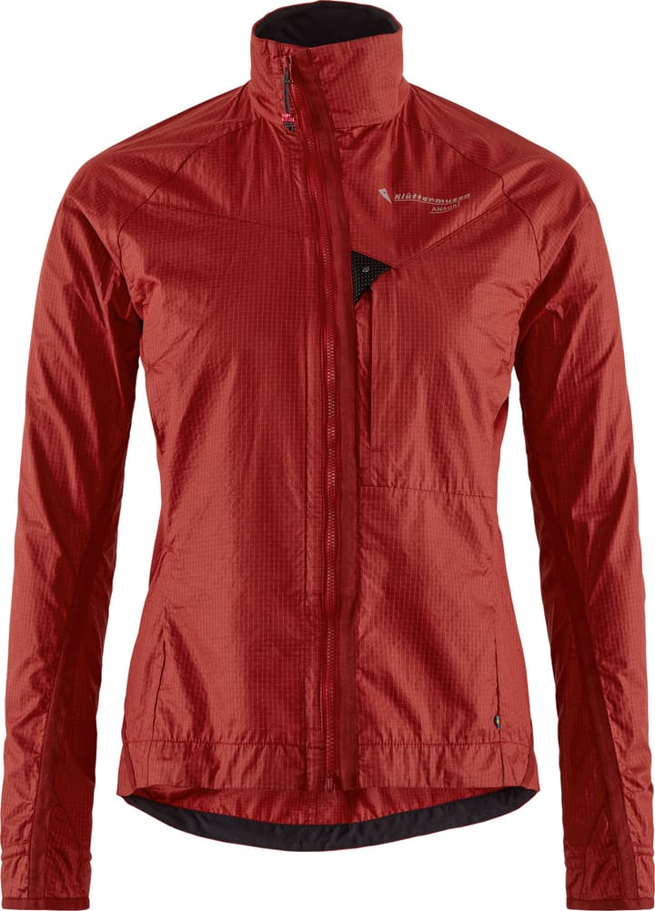 Ansur Wind Jacket Women's Rose Red Klättermusen