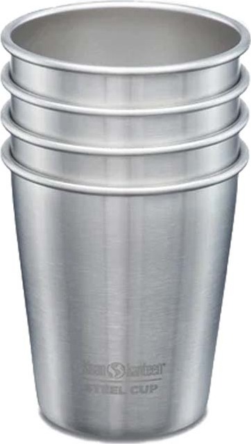 Steel Cup 296 ml 4-pack brushed stainless