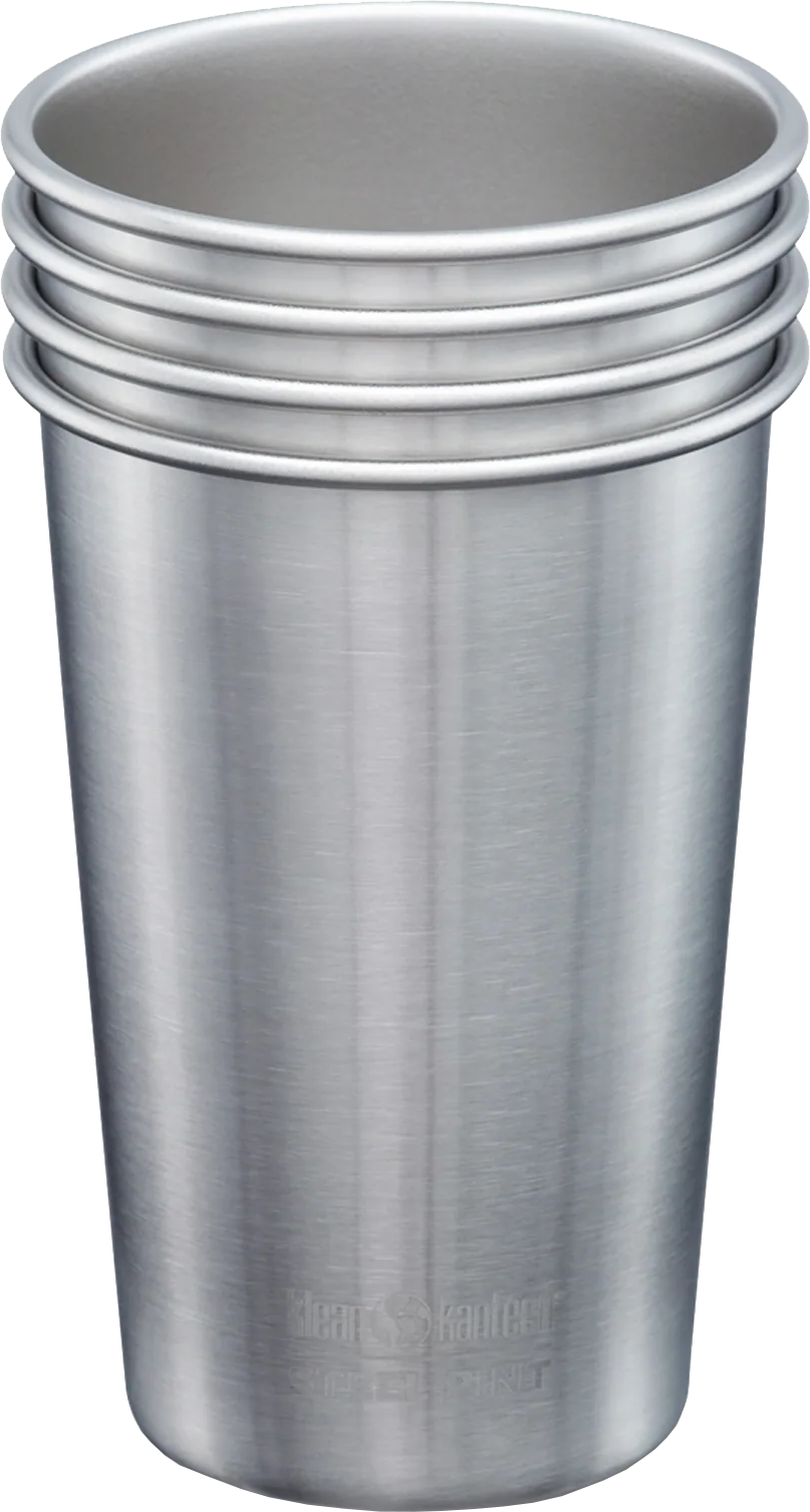 Steel Pint 473 ml 4-pack brushed stainless