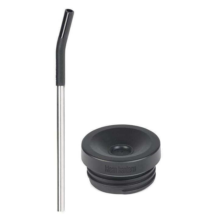 TKWide Straw Cap black/ brushed stainless Klean Kanteen