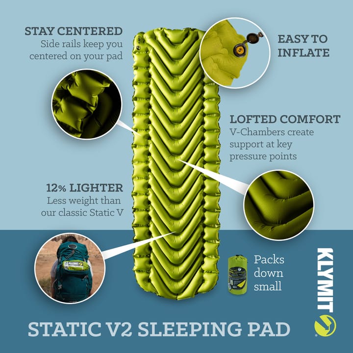 Klymit Static V2 Sleeping Pad  Light Green Klymit