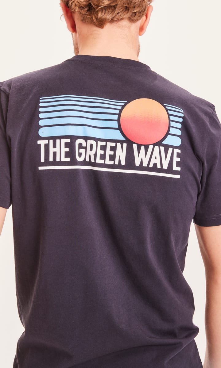 Men's Alder The Green Wave Sunset Tee Total Eclipse Knowledge Cotton Apparel
